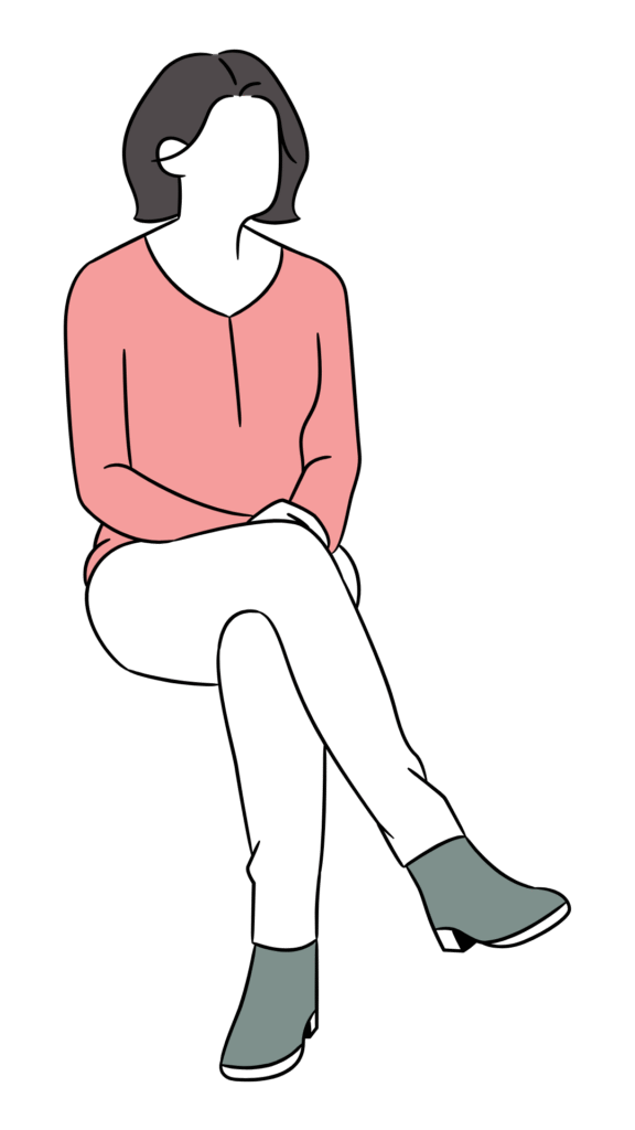 femme assise pour parler